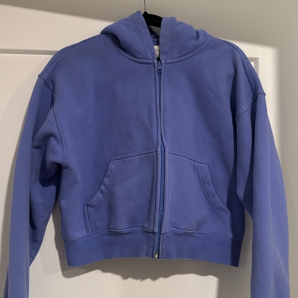 Cozy Fleece Boyfriend Boxy Zip Hoodie